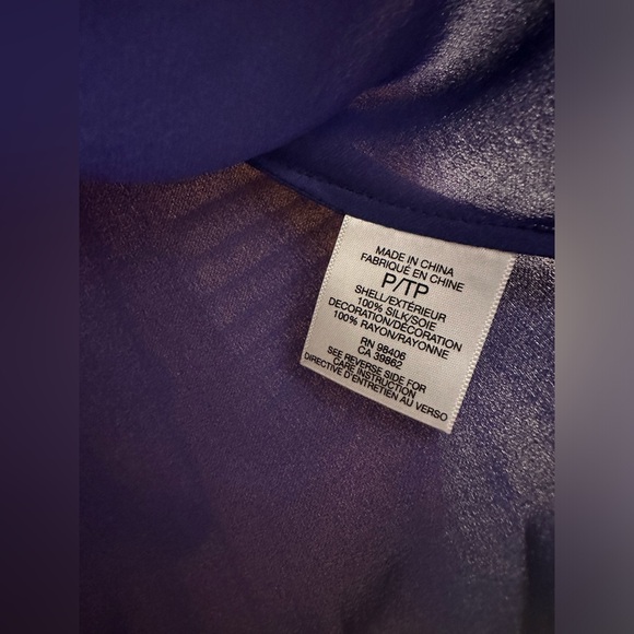 Theory XS Purple 100% Silk Cowl Neck Camisole - Picture 7 of 11